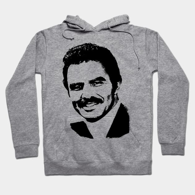 burt reynolds pop art portrait Hoodie by phatvo